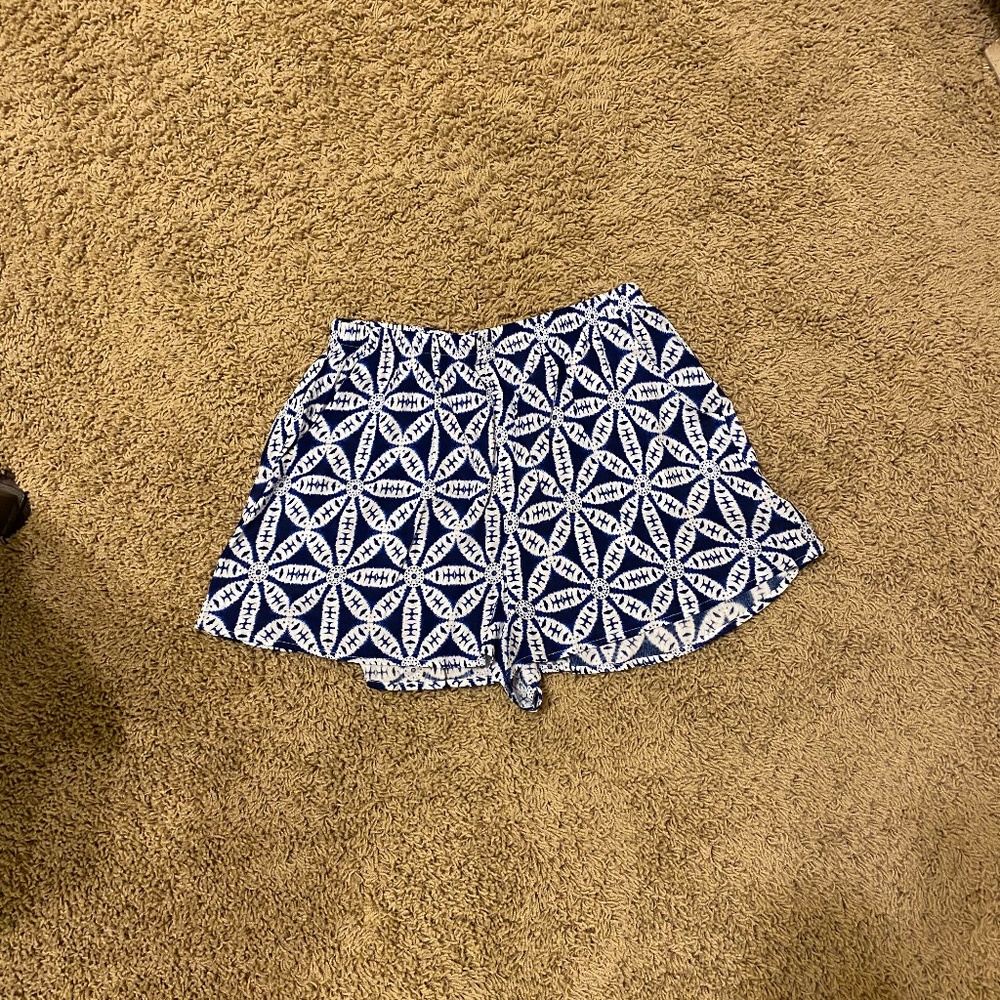 Blue Pattered Shorts